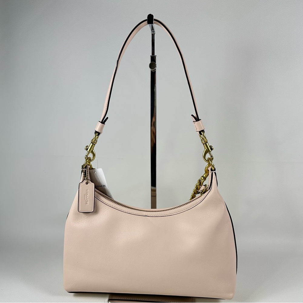 NWT Women’s Coach Juliet 25 Shoulder Bag Glovetanned Pale Pink/Blush Leather - Picture 3 of 14